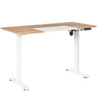 HÖHENVERSTELLBARER Schreibtisch, Natur - Sonoma Eiche, Metall (140/70/116cm) - Vinsetto