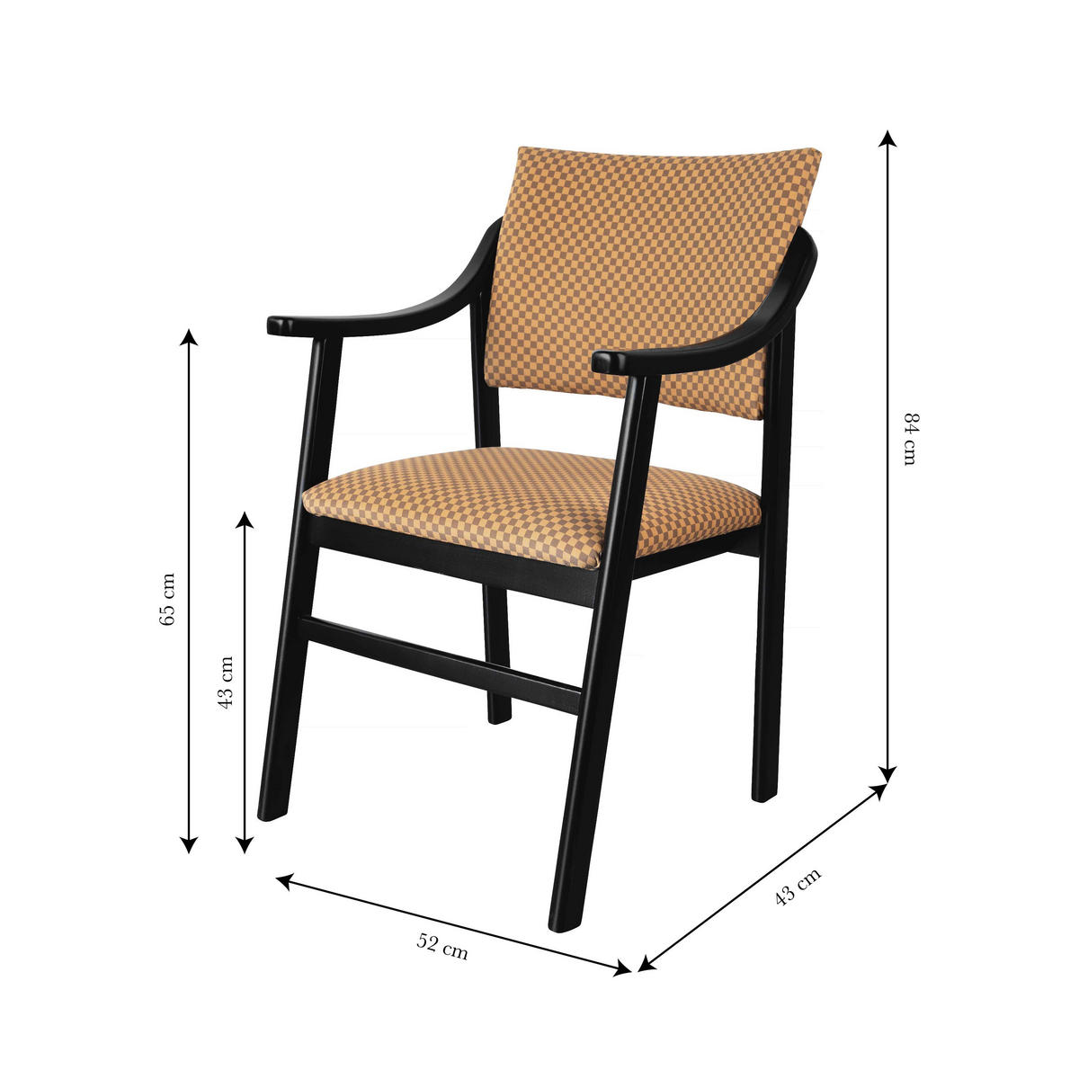 ARMLEHNSTUHL Buchenholz ETIENNE - Hellbraun, Holz (43/84/52cm) - RNT By Really Nice Things