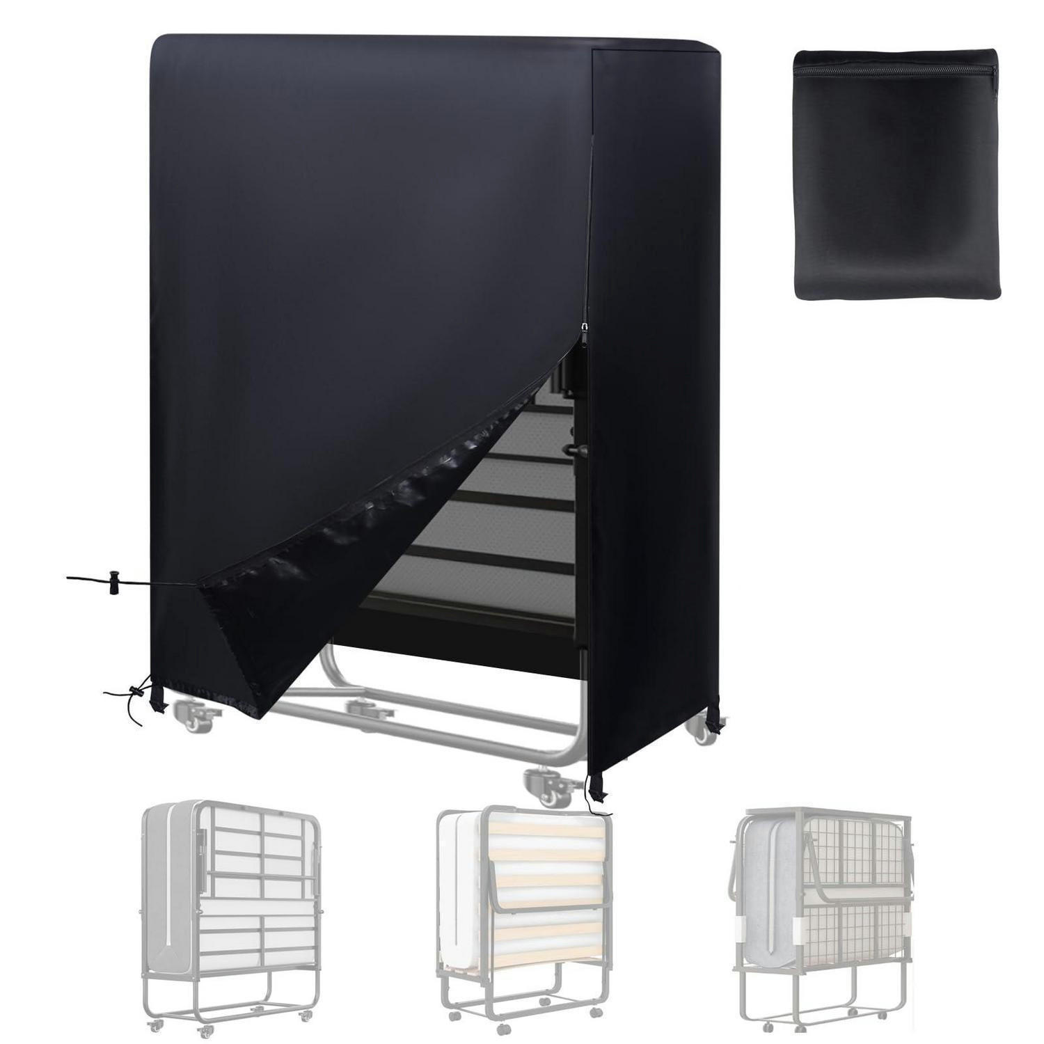 XXXLutz Klappbett Schwarz 38x115x100 cm