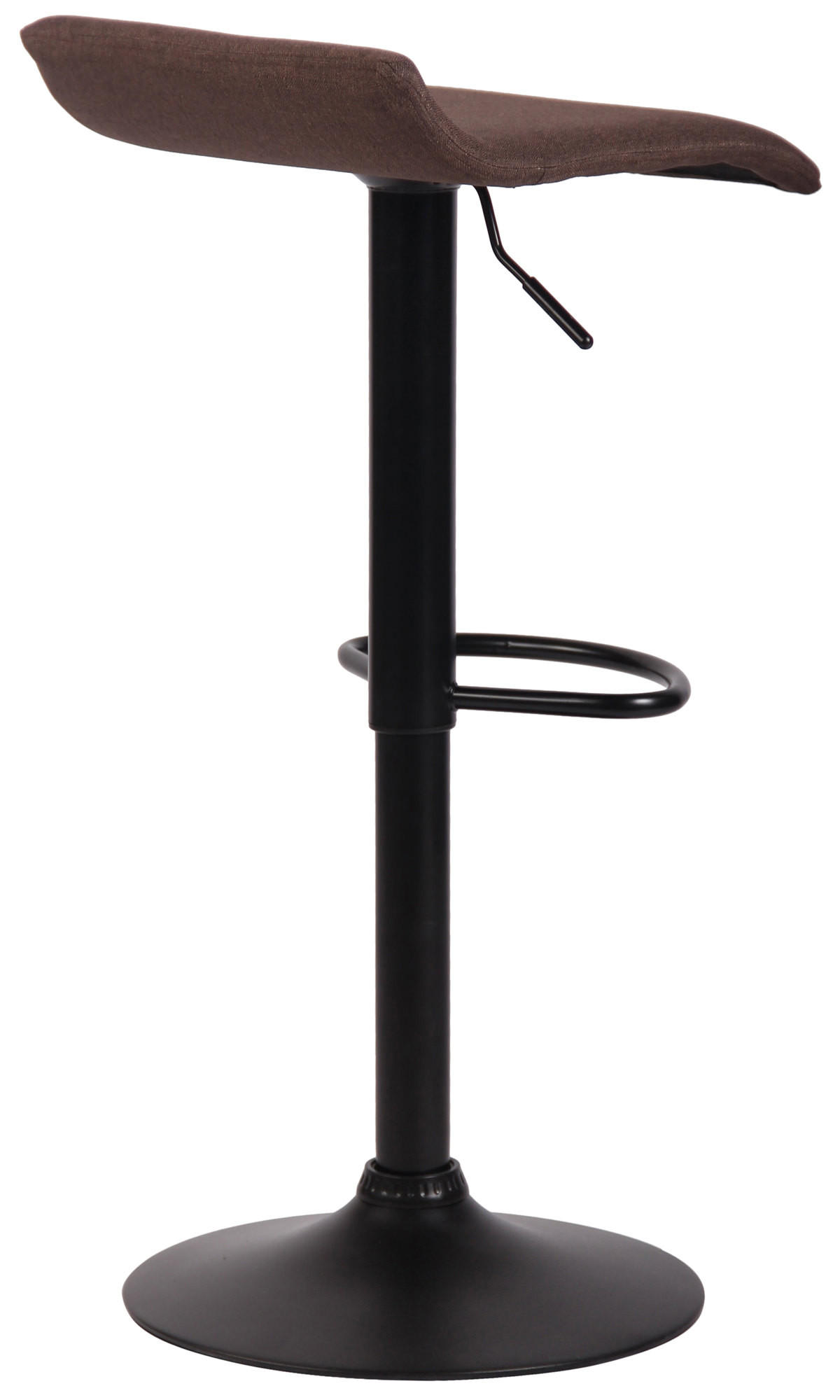 BARHOCKER Stoff braun - Schwarz/Braun, Textil/Metall (36/63/39cm) - CLP