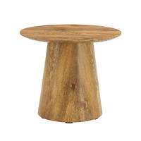 BEISTELLTISCH rund Ø 50 cm MDF Holzoptik - Braun, Holz (50/50/48cm) - Meubliv