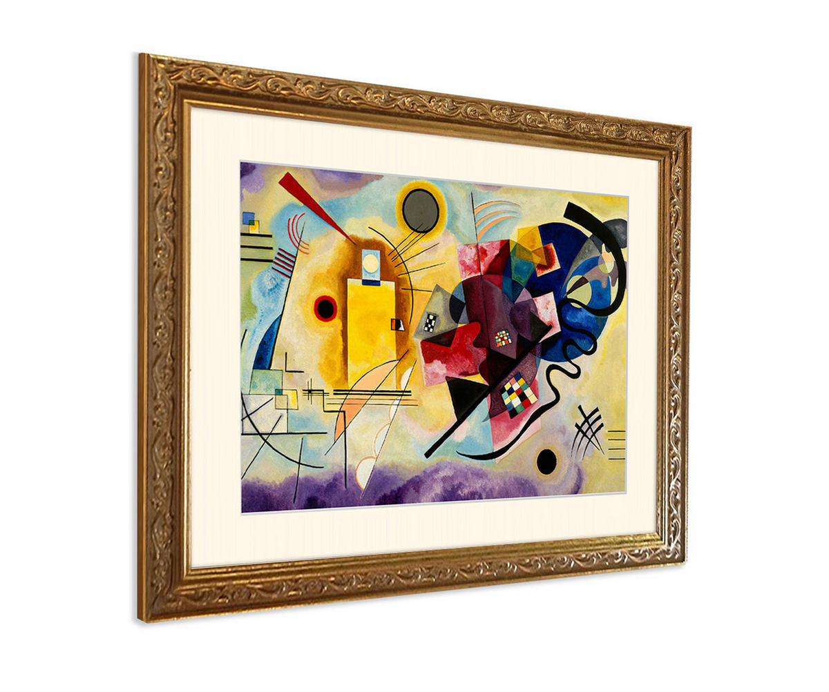 BILD gerahmt 53x63 cm Wassily Kandinsky "Gelb, Rot, Blau" - Gelb, Holz (63/53cm) - artissimo