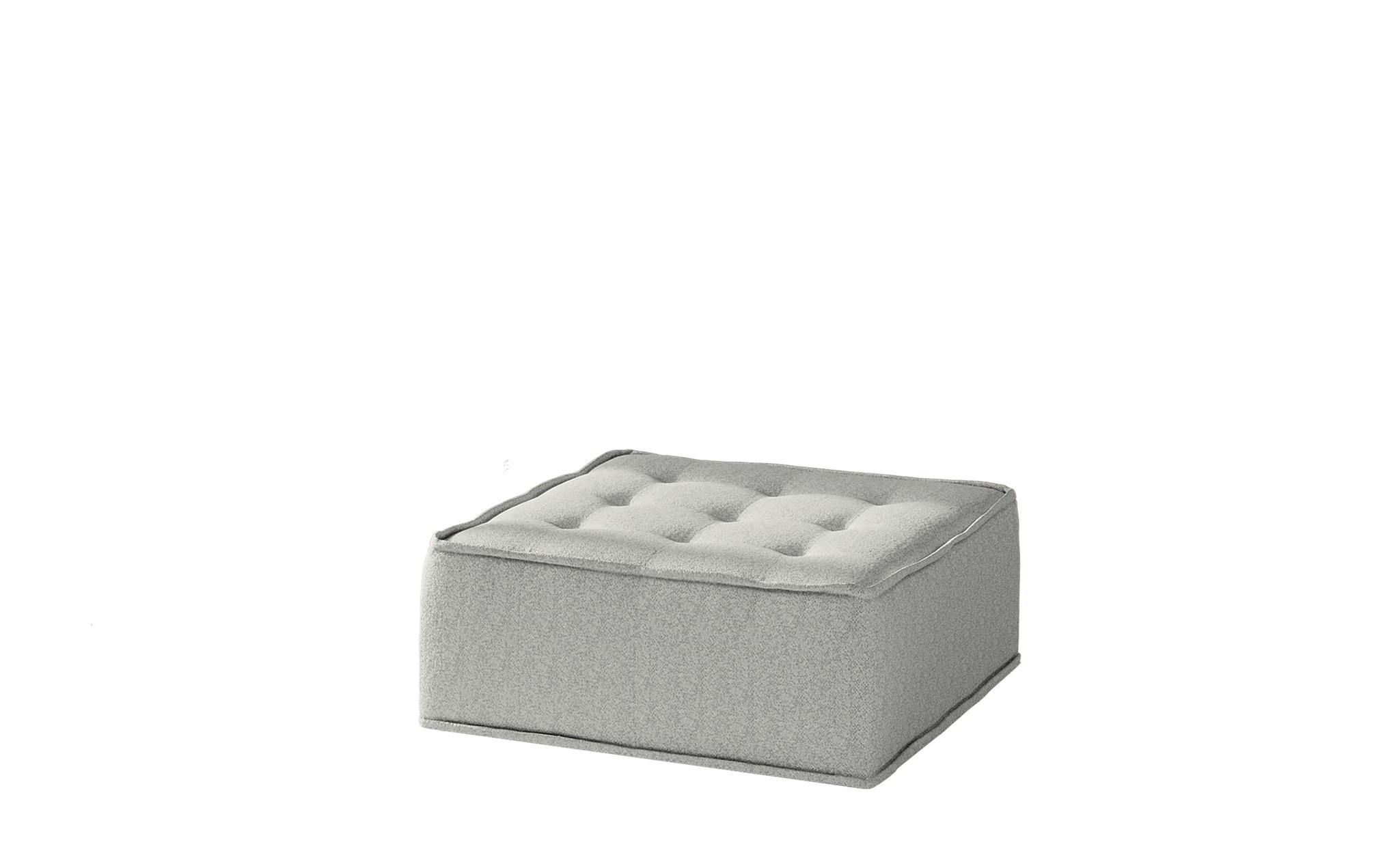 POLSTERHOCKER Sande In Alpine - Hellgrau, Holzwerkstoff/Textil (90/38/90cm) - Fun Möbel