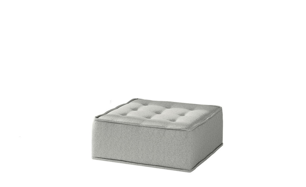 POLSTERHOCKER Sande In Alpine - Hellgrau, Holzwerkstoff/Textil (90/38/90cm) - Fun Möbel