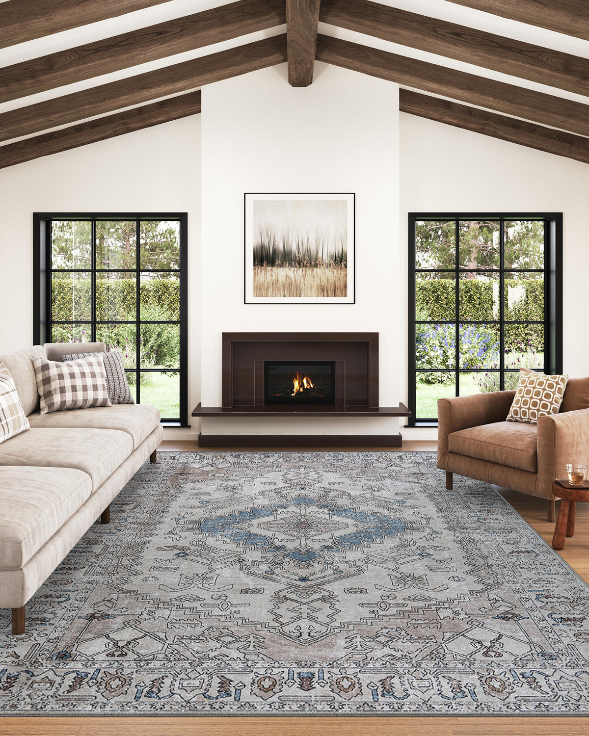 TEPPICH DUBAI hellgrau orientalisch 120/180 cm - Hellgrau, Textil (120/180cm) - Tapiso