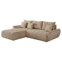 ECKSOFA ARO mit Schlaffunktion und Bettkasten Beige - Beige, Holzwerkstoff/Kunststoff (280/190cm) - Idohome