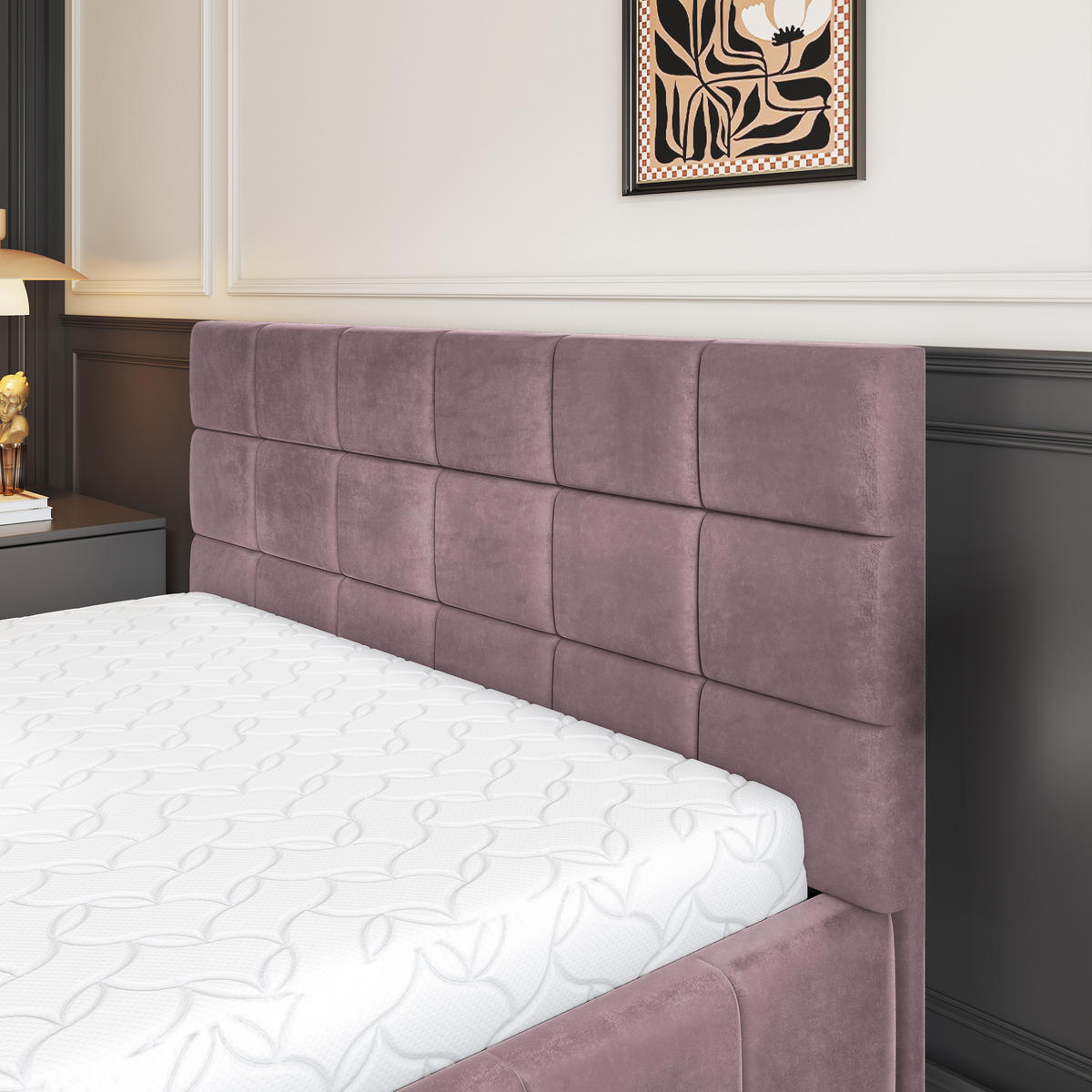 POLSTERBETT VERTO 160x200 cm mit Bettkästen - Rosa - Rosa, Holz (160/200cm) - MASSENO