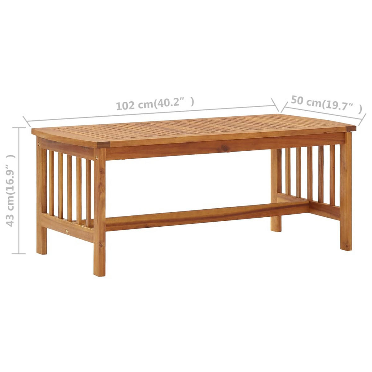 GARTEN-LOUNGE-SET 4-teilig Mit Auflagen Massivholz Akazie - Creme/Braun, Holz/Textil - vidaXL