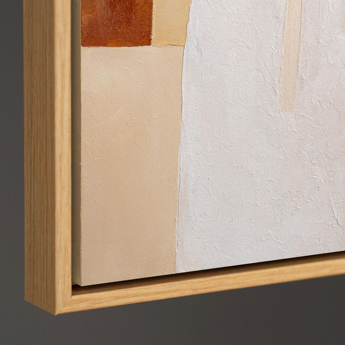 GEMÄLDE Atem der Architektur Schattenfugenrahmen Eichefarben 120x80 cm - Eichefarben, Holz (120/80cm) - YS-art gallery