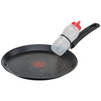 CREPEPFANNE Creative Panda 25 cm Schwarz induktionsgeeignet Antihaftbeschichtung mit Dosierflasche 200 ml - Schwarz, Kunststoff/Metall (25cm) - Tefal