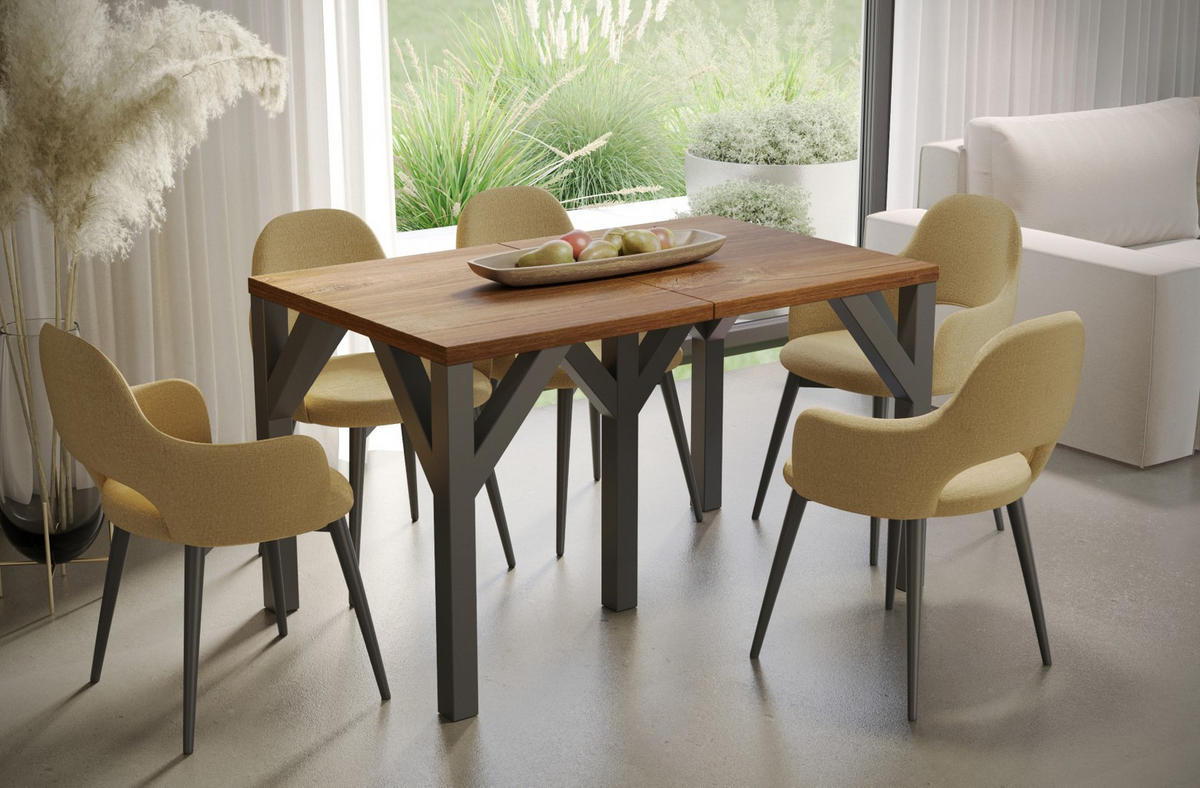 ESSTISCH Dunaj ausziehbar bis 240 cm - Eiche San Remo, Holzwerkstoff (130/90/75cm) - Endo-Moebel