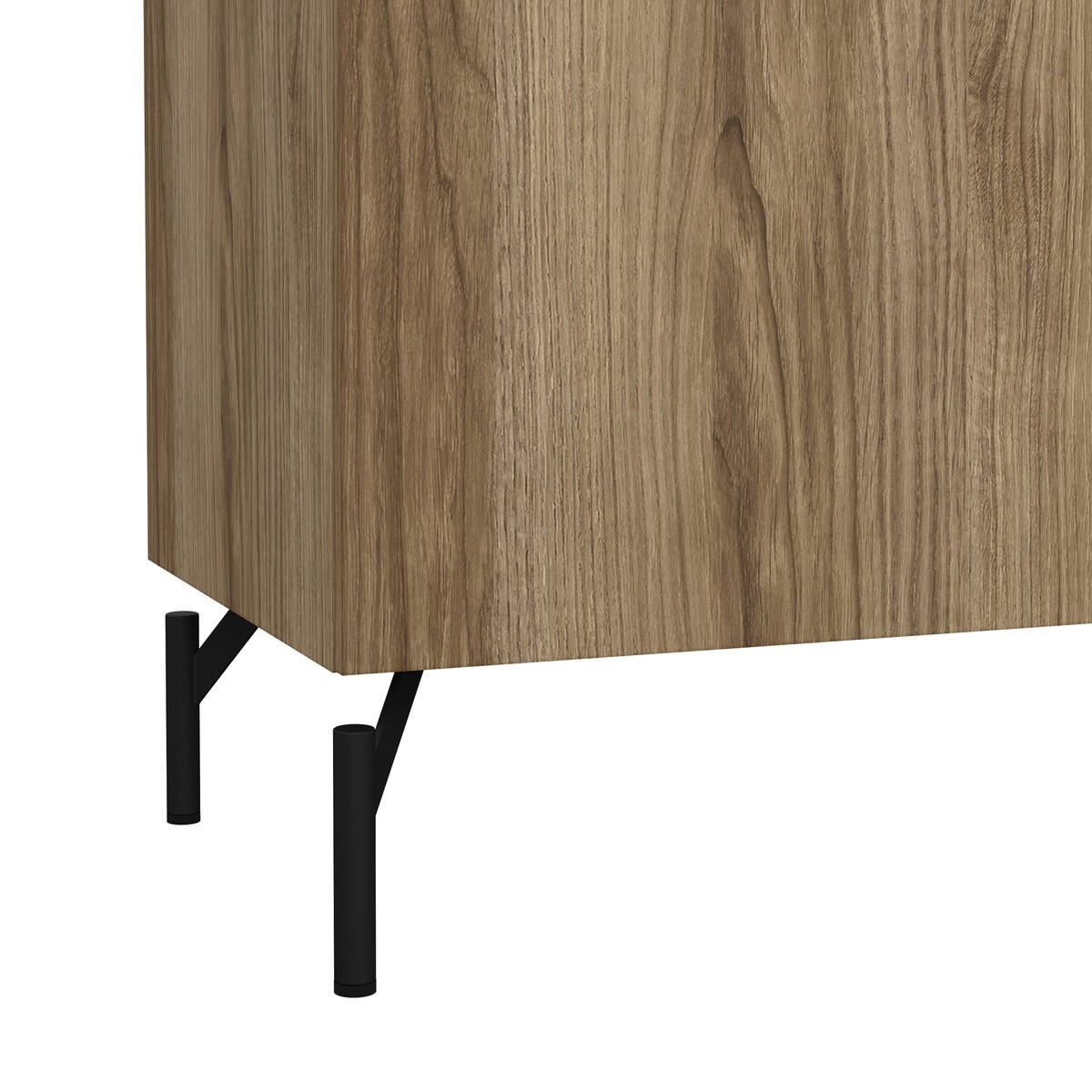 57. TV-MÖBEL mit 2 Türen 1 Schublade Dekor und matt schwarz billie 147/41,3/54 cm - Schwarz, Holzwerkstoff (41.3/54/147cm) - Calicosy