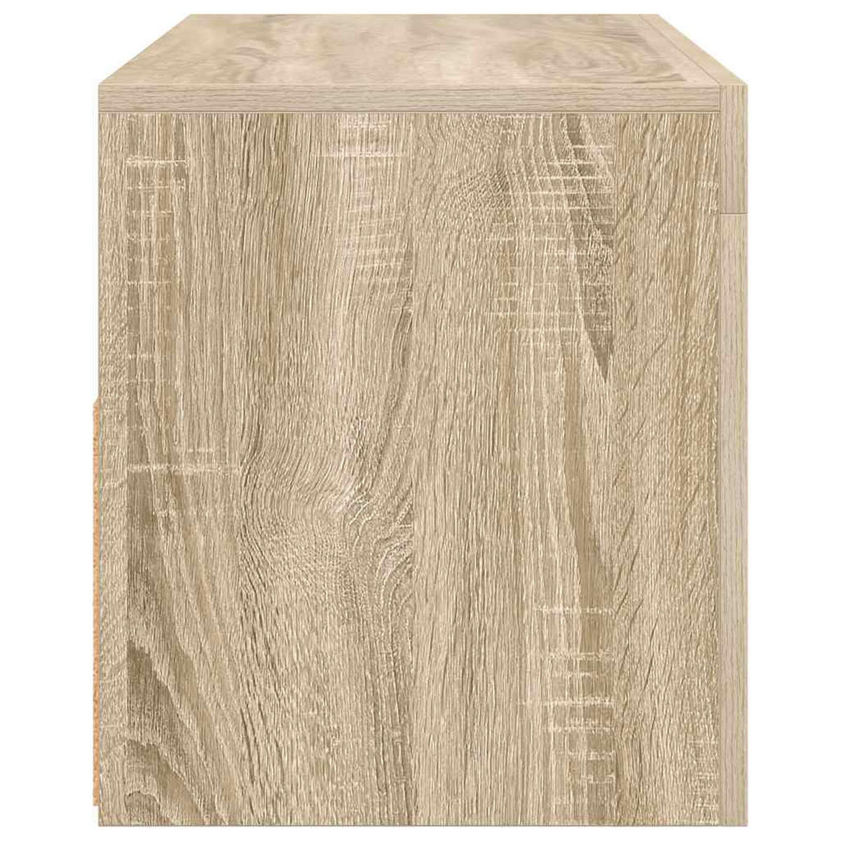 LOWBOARD mit Led-Leuchten 90/35/40 cm aus Holzwerkstoff in Sonoma-Eiche Dekor - Sonoma Eiche, Holz (90/40/35cm) - vidaXL