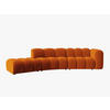 SOFA modular links Lupine aus Samt terrakotta 5 Sitzplätze - Terra cotta, Textil (166/70/335cm) - Micadoni