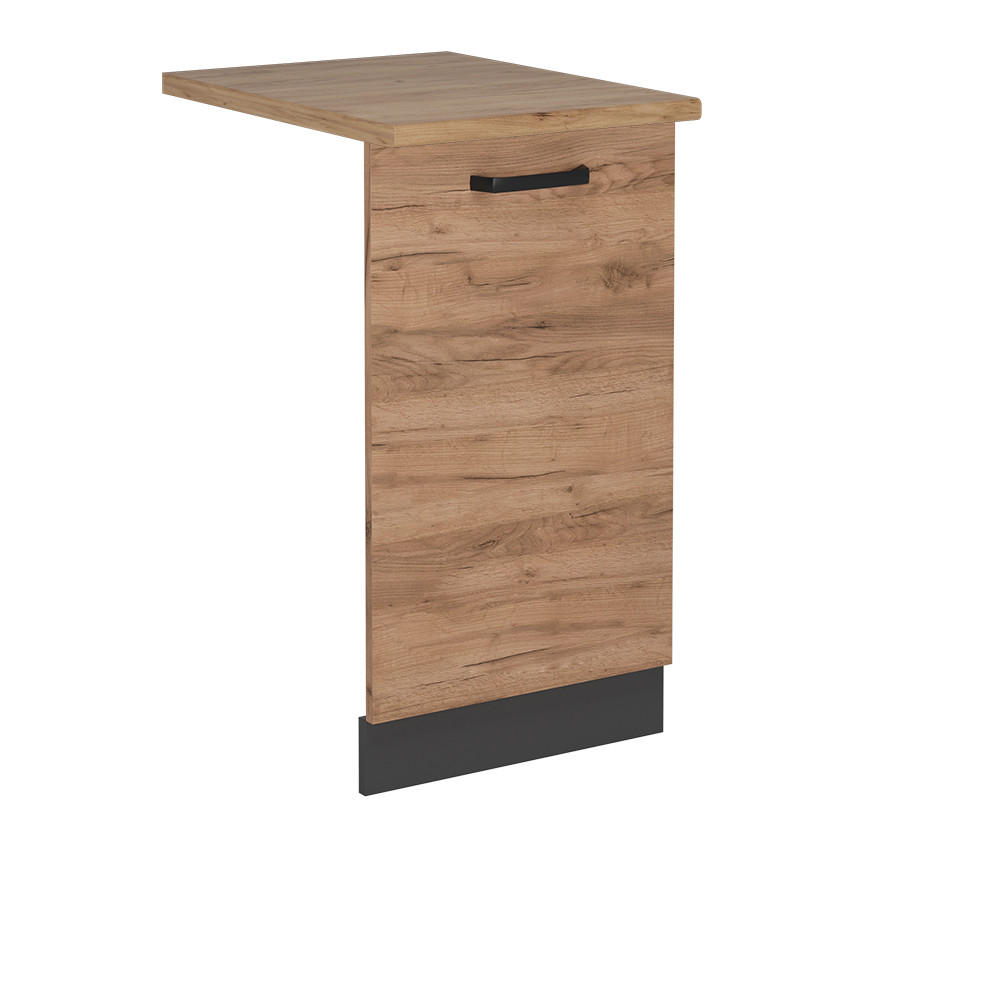 GESCHIRRSPÜLBLENDE R-Line Goldkraft Eiche 45 cm , AP Eiche - Honigeiche/Anthrazit, Holzwerkstoff (45/81.8/1.6cm) - Vicco