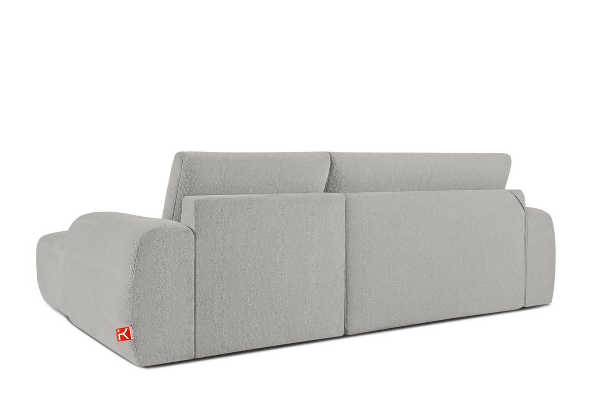 ECKSOFA RECHTS BLUME, Hellgrau - Hellgrau, Holz/Holzwerkstoff (271/164cm) - KONSIMO®