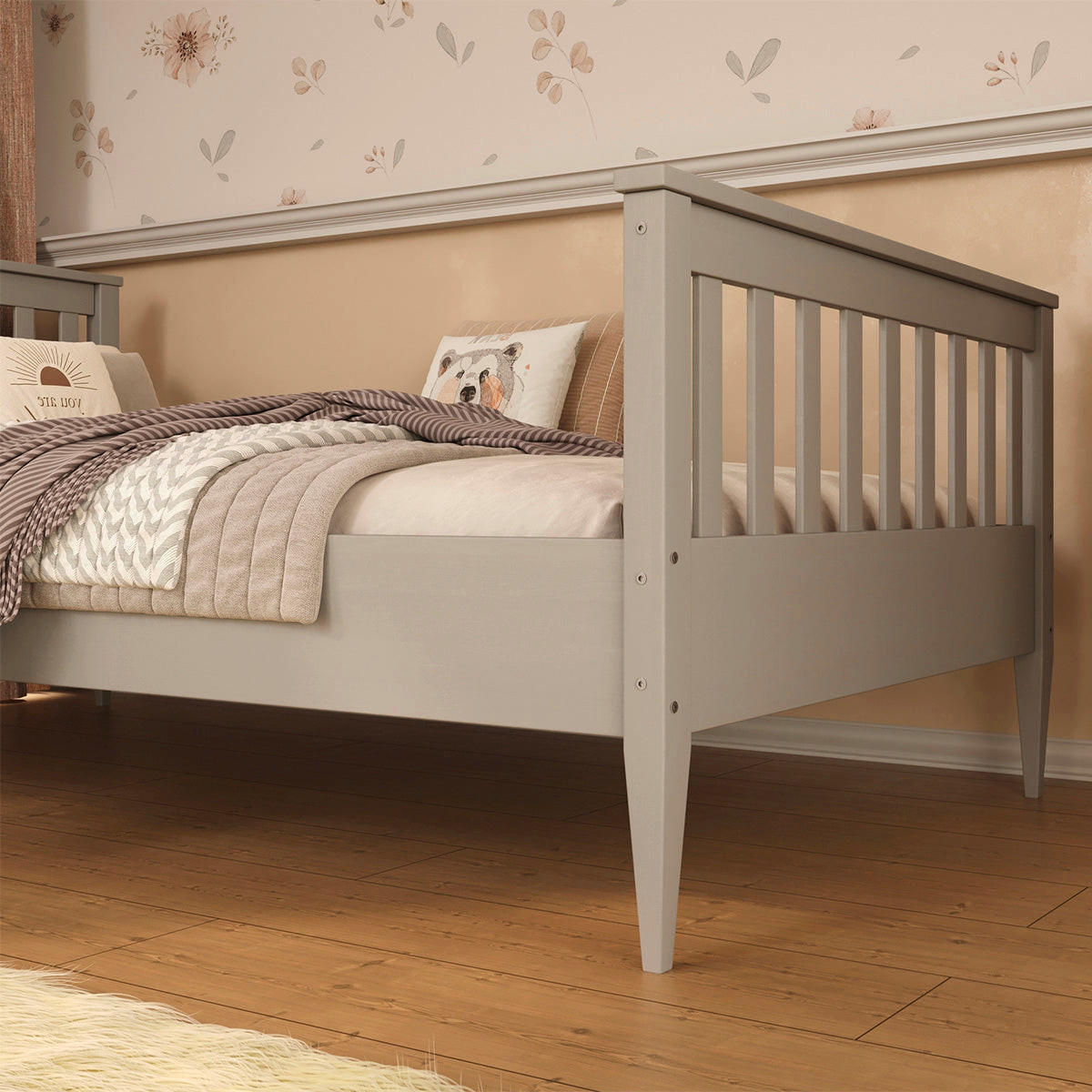 BETT 90/200 Ignas Grau - Grau, Holz (90/200cm) - Petits-meubles