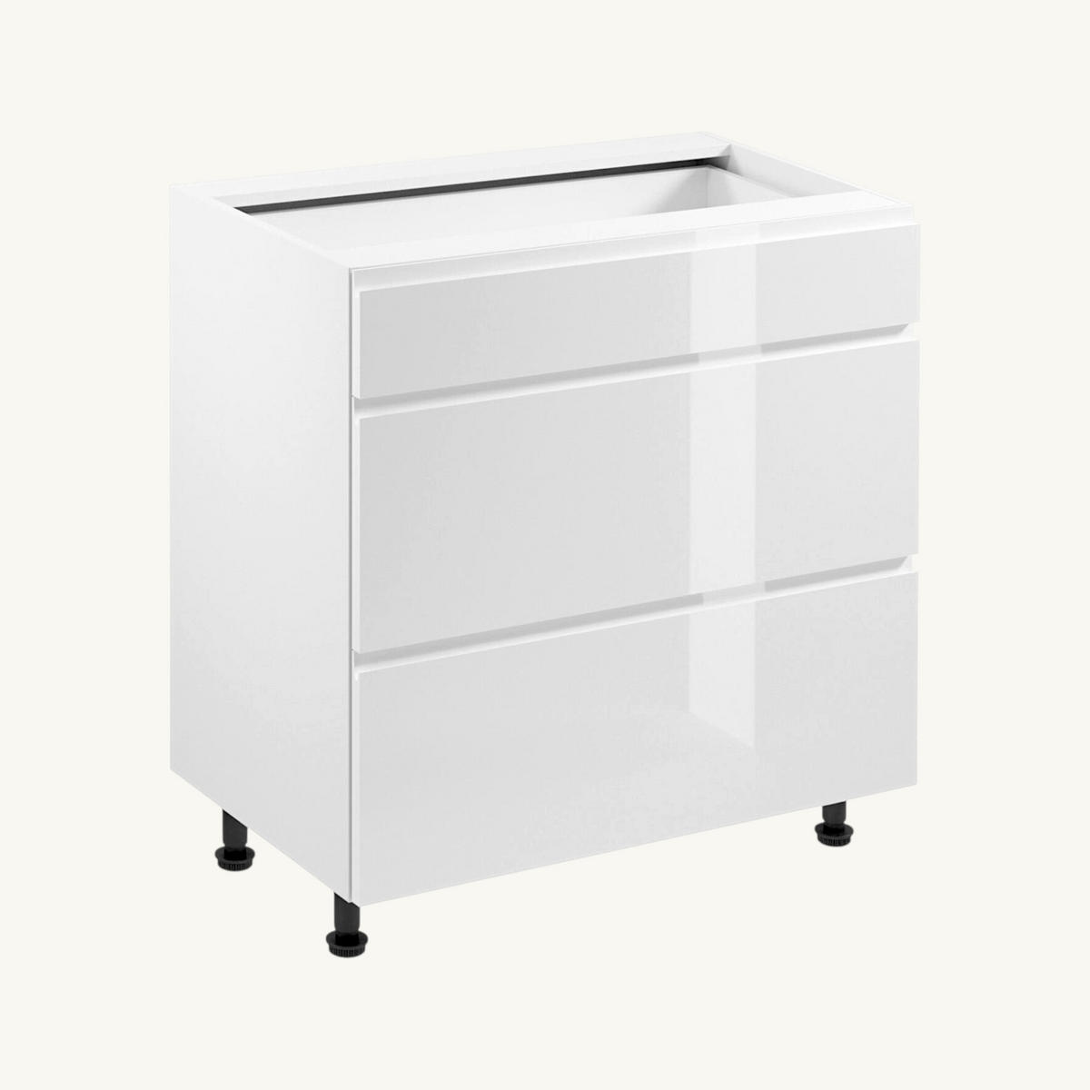 WINKELKÜCHE 260 x 210 cm Glanzia – KU-S12 – Weiß – Weiß / Hochglanz - Weiß, Holzwerkstoff (260/212/210cm) - hi-markt
