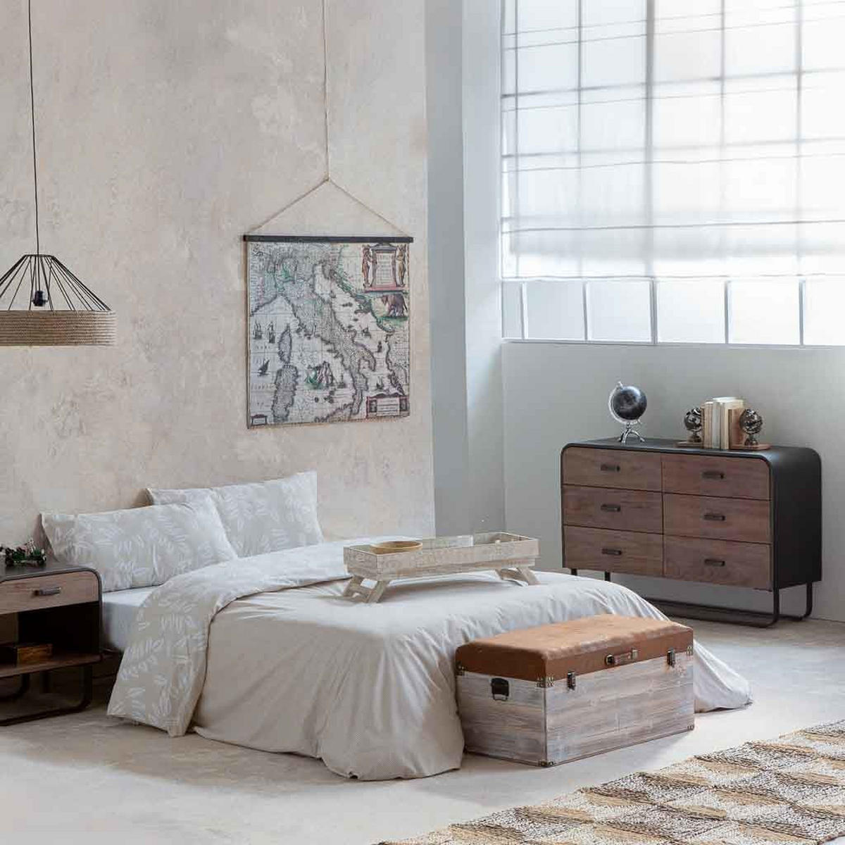 KOMMODE aus Holz und Metall 120x40x78 cm - Braun, Metall (120/78/40cm) - Wanderlust