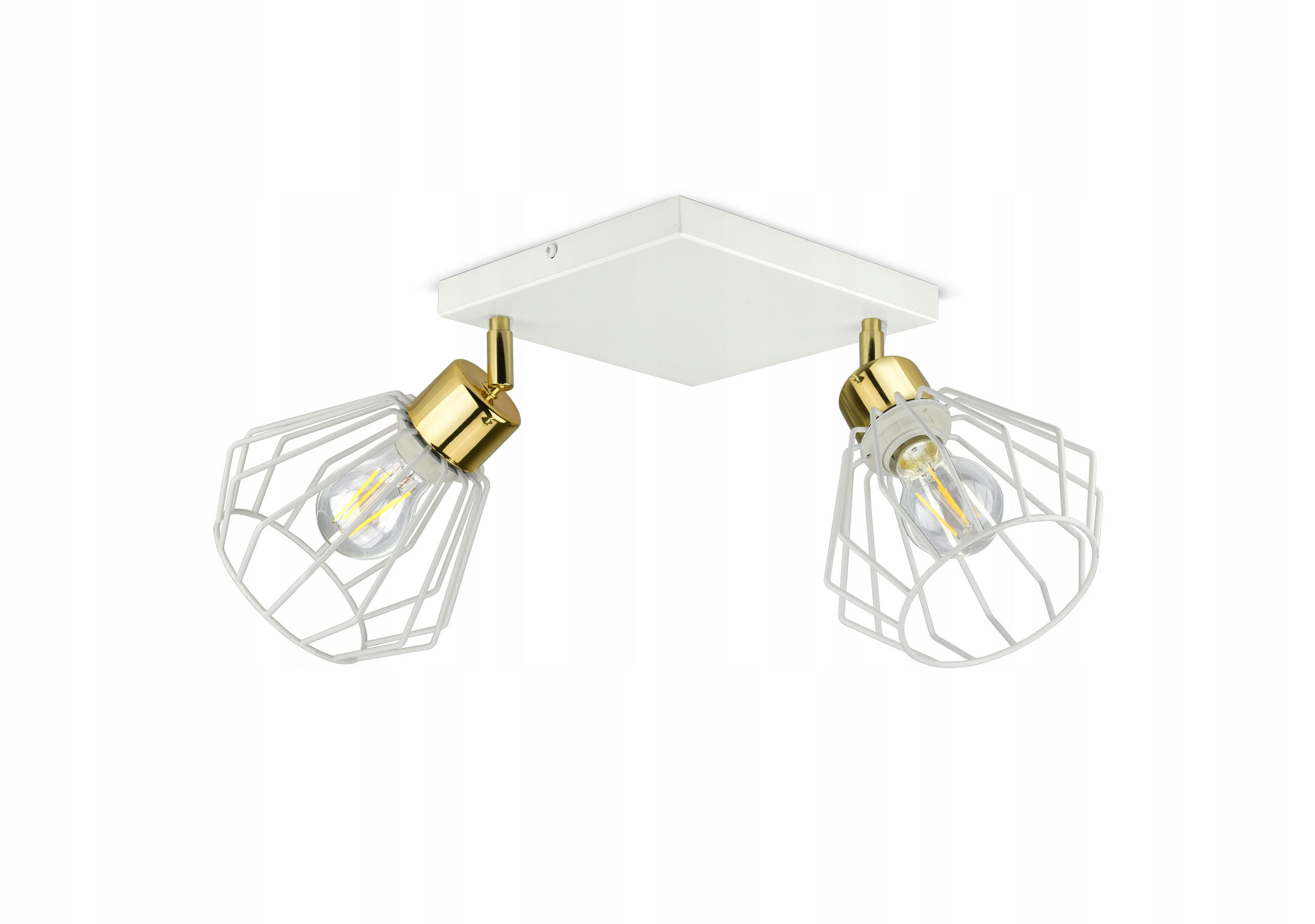 DECKENLEUCHTE LOFT - Goldfarben/Weiß, Metall (35/35/25cm) - kiki design
