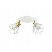 DECKENLEUCHTE LOFT - Goldfarben/Weiß, Metall (35/35/25cm) - kiki design