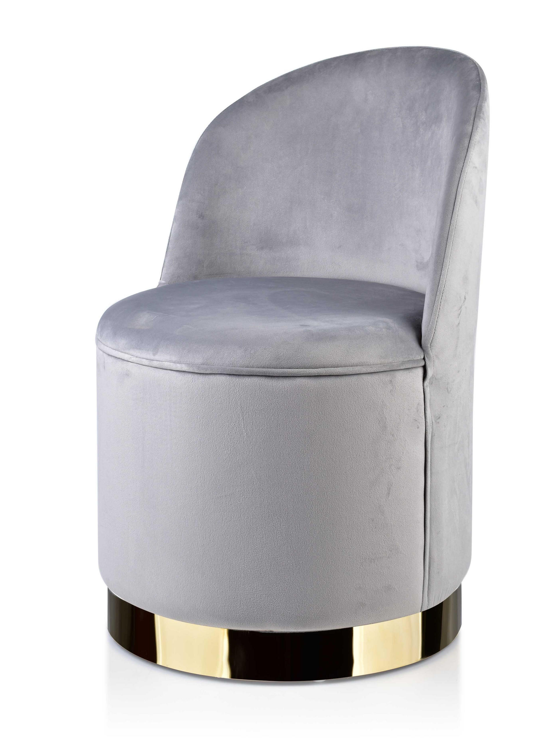 VELOUR-SESSEL Modernes Enzo Grau 49/53/73 cm Textilien - Grau, Textil (53/73/49cm) - Mondex