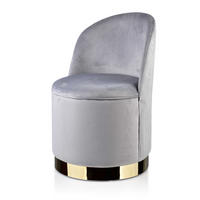 VELOUR-SESSEL Modernes Enzo Grau 49/53/73 cm Textilien - Grau, Textil (53/73/49cm) - Mondex