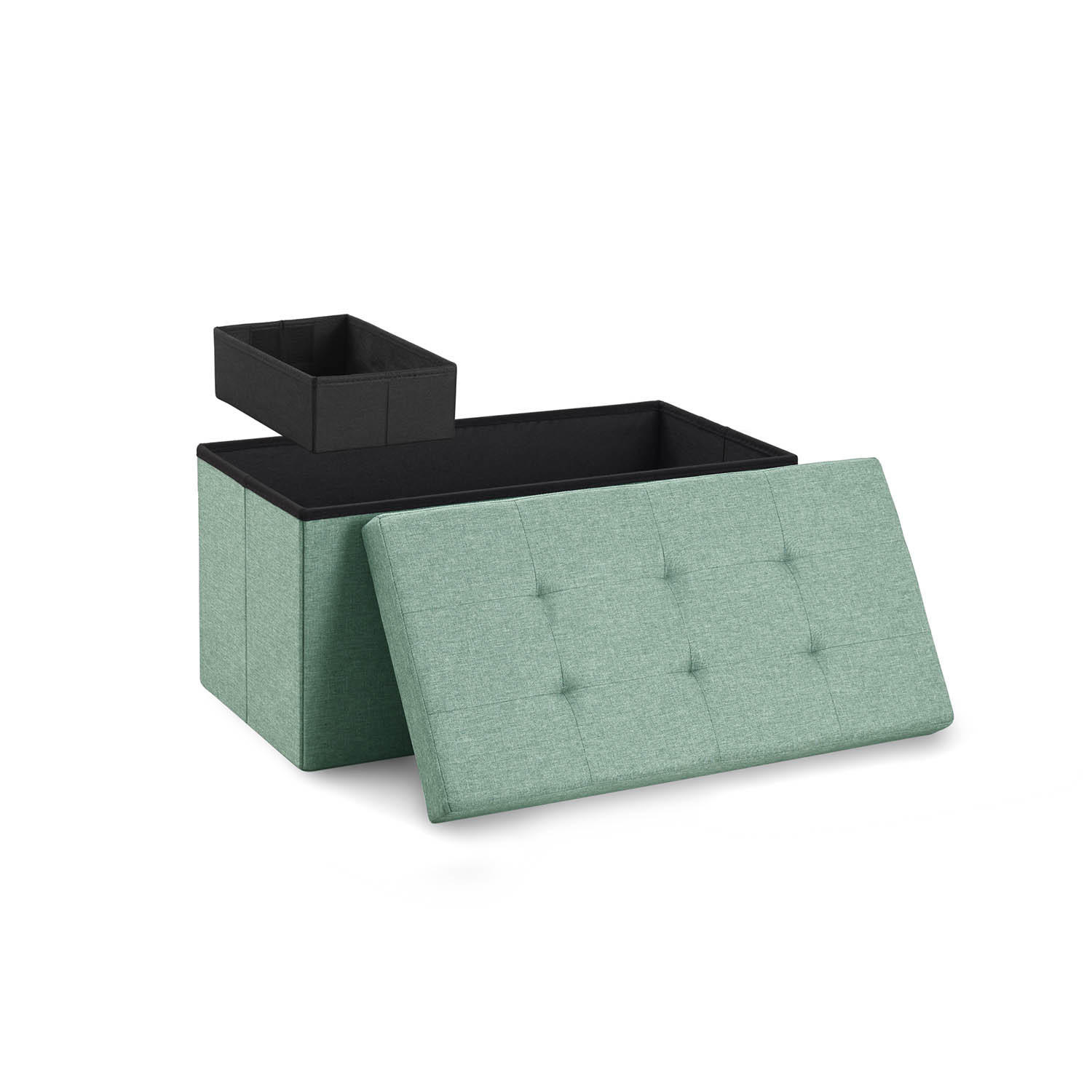 SITZBANK 76/38/38 cm + extra Box, Türkis - Türkis, Kunststoff (38/38/76cm) - Blumtal