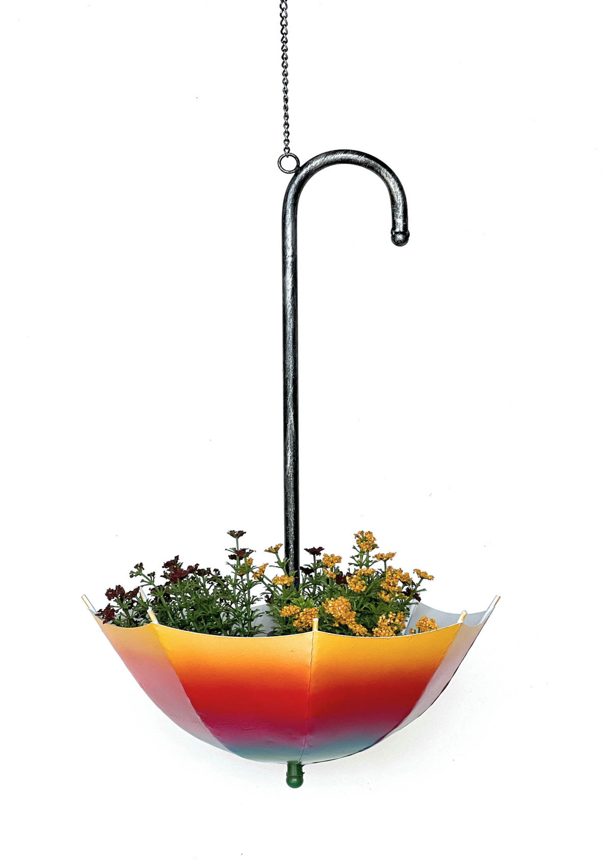 BLUMENAMPEL Regenschirm Metall 72 cm 96258 L - Multicolor, Metall (28/72/28cm) - DanDiBo
