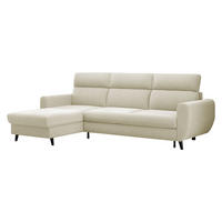 ECKSOFA Torro Mini, Seite: Links - Creme, Holz/Textil (258/168cm) - MIRJAN24