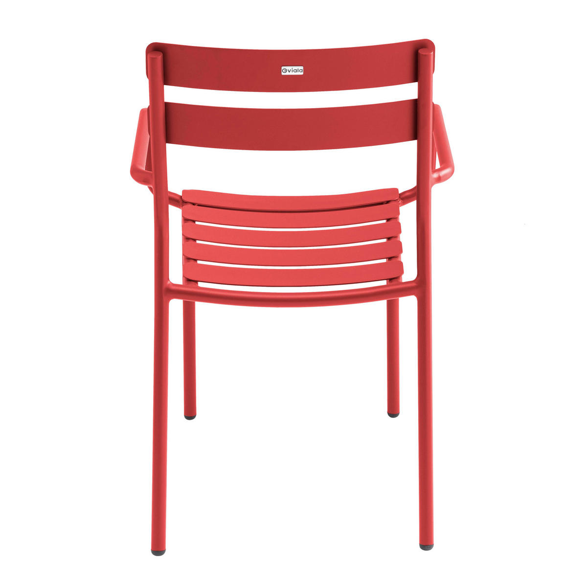 GARTENSTUHL aus Aluminium, Dunkelrot - Rot, Metall (46/84/55cm) - Oviala