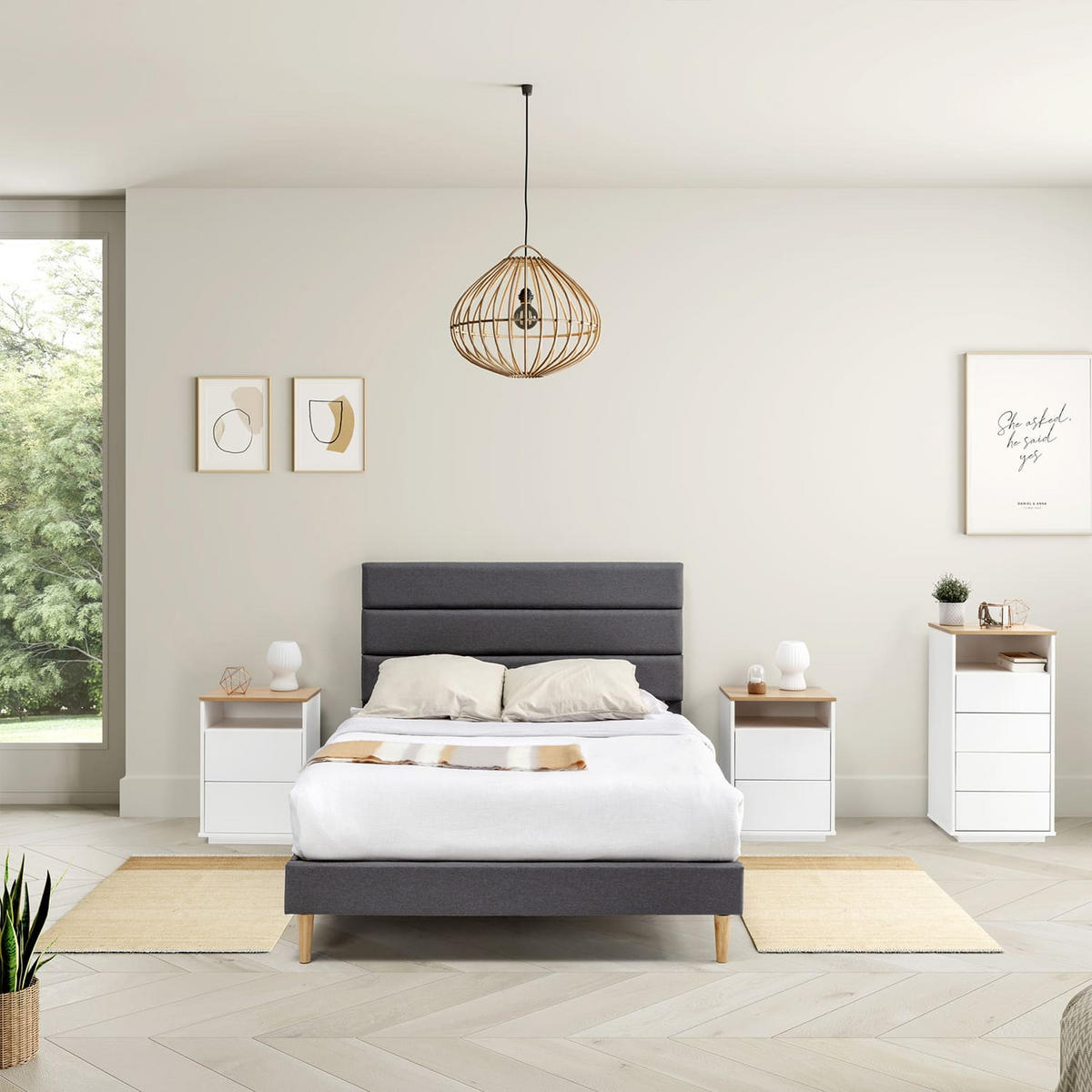 POLSTERBETT 90x190 cm Aroma, Dunkelgrau - Dunkelgrau, Textil (195/92/116cm) - VS Venta-stock