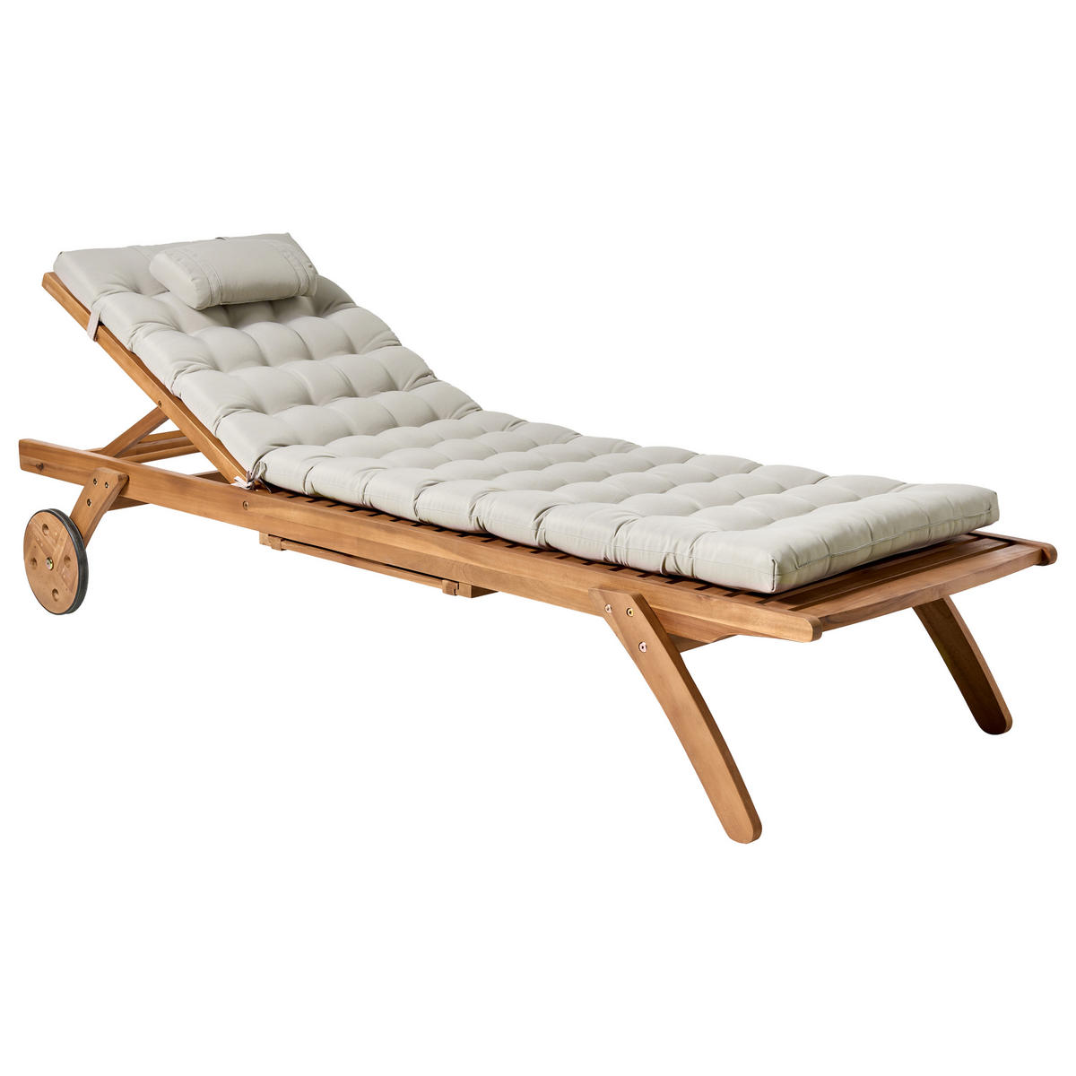 LIEGENAUFLAGE Taupe 56/192 cm Cesana Premium - Taupe, Textil (192/5/56cm) - Beliani