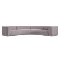 ECKSOFA Samt Stoff Violett - Lila/Flieder, Kunststoff/Textil (318/318cm) - Makamii
