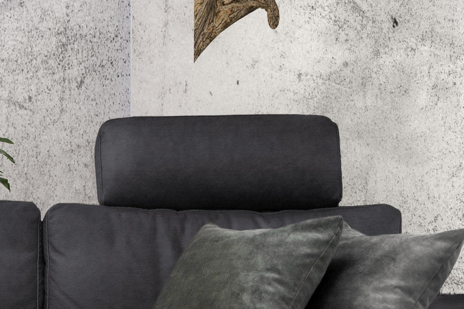 Thumbnail - Kawola Ecksofa, Schwarz, Textil, Echtholz, 3-Sitzer, Füllung: Kaltschaum, Ottomane rechts, L-Form, 304x178 cm, Wohnzimme...