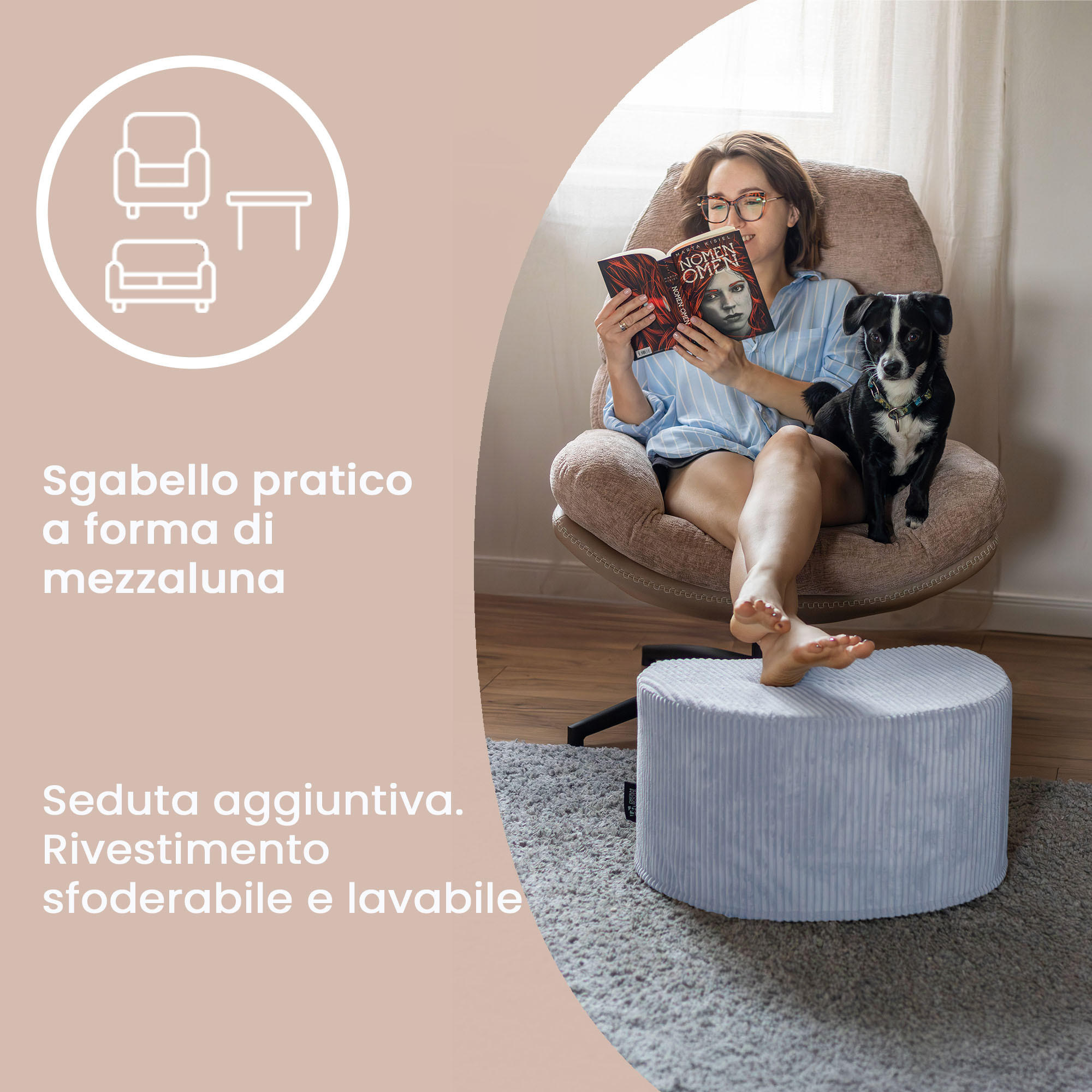 Thumbnail - Dreamroots Sitzsack, Pink, Textil, 1-Sitzer, Organisch, 36x35x54 cm, Oeko-Tex® Standard 100, Wohnzimmer, Hocker, Poufs