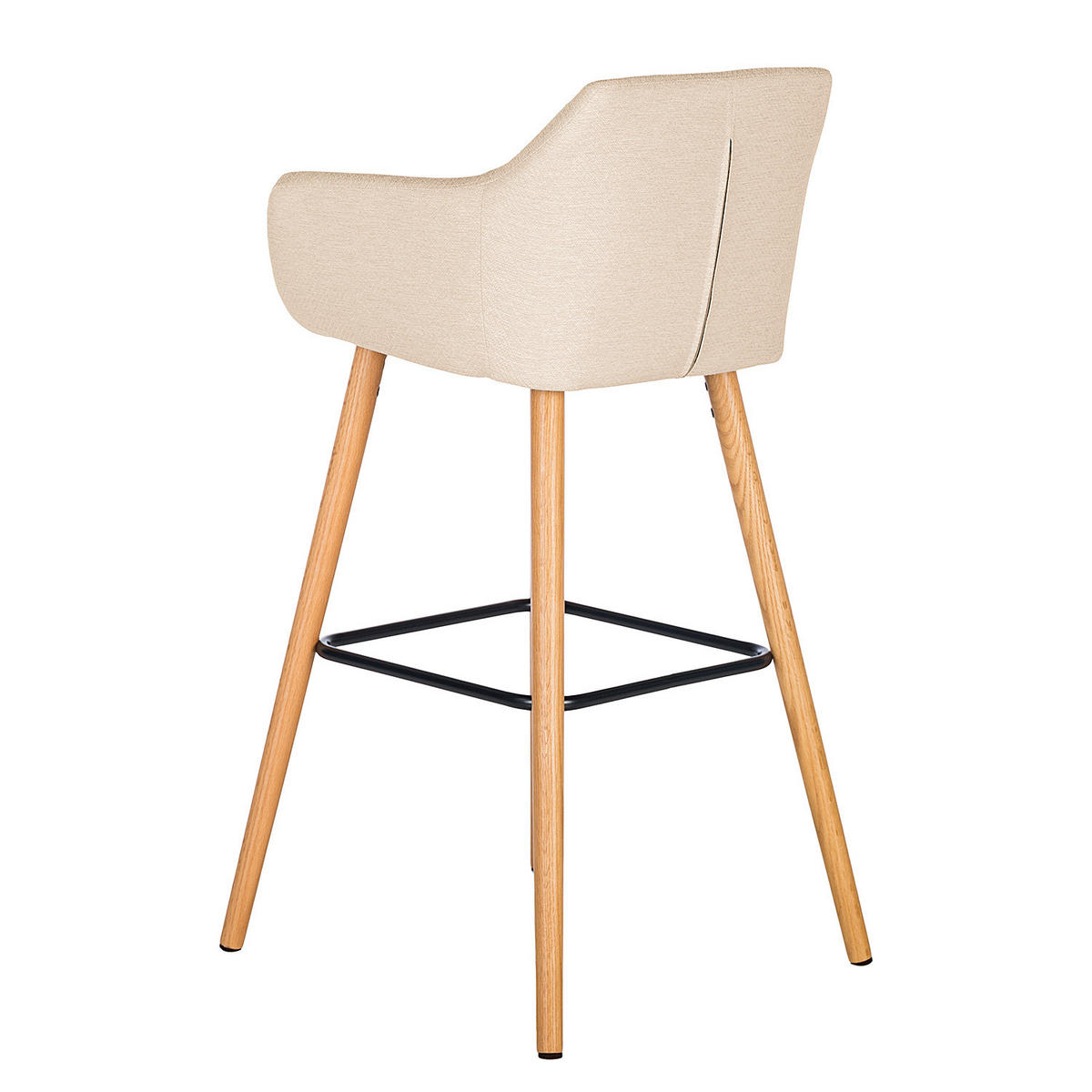 BARSTUHL - Eichefarben/Beige, Textil (55/101/54cm) - home24