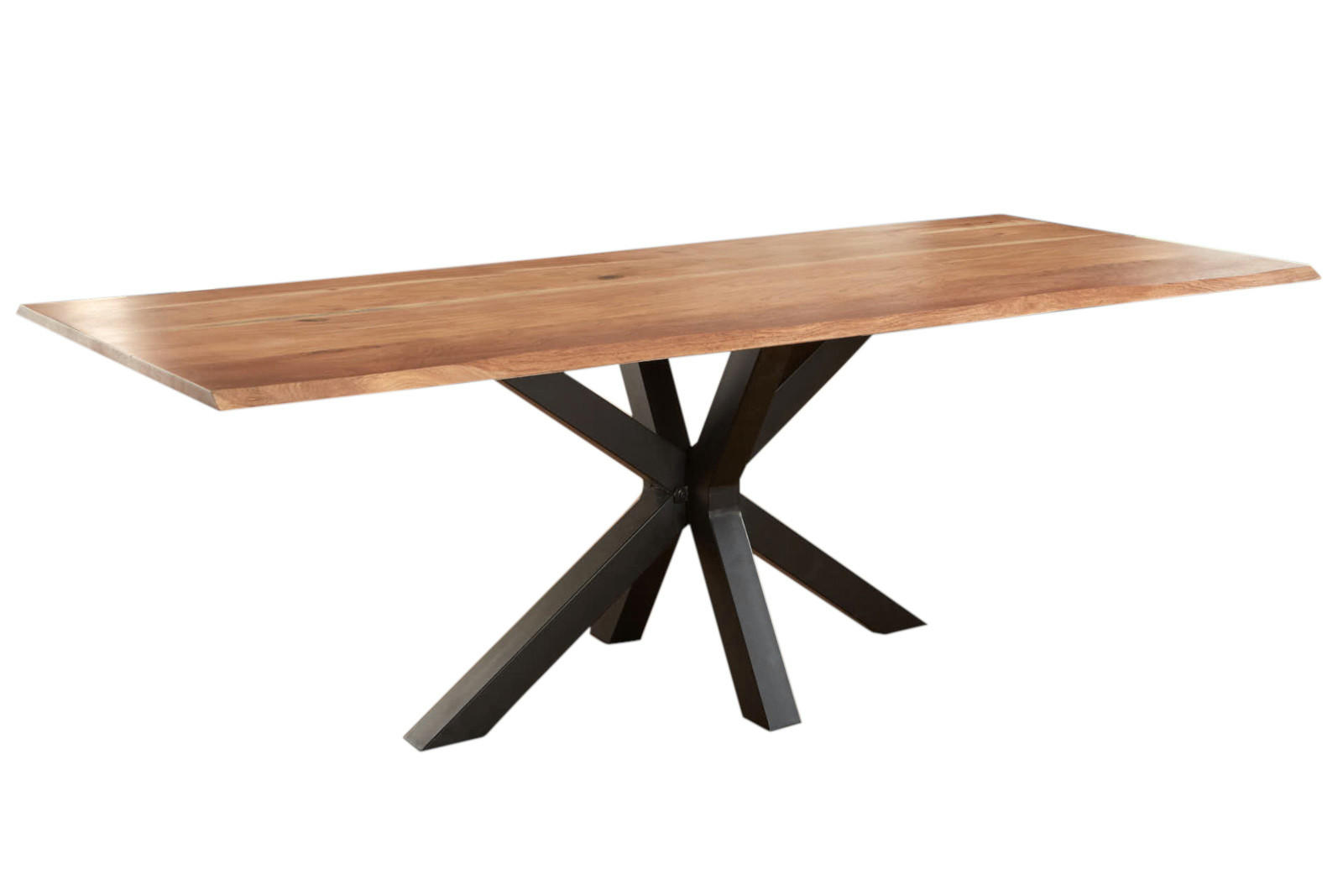 ESSTISCH SPYRO - Beige/Schwarz, Holz/Metall (100/300/76cm) - SAM