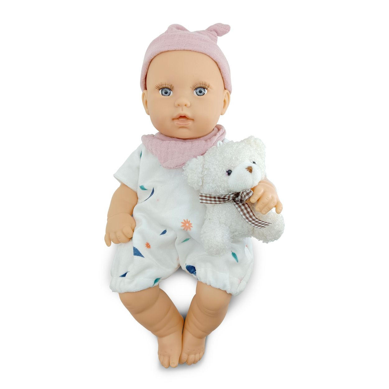 KINDERPUPPE Bear und Baby rosa 30 cm, Kuscheltier, Schnuller, beweglicher Körper, ab 18 Monaten - Rosa, Kunststoff (16/8/30cm) - Moni
