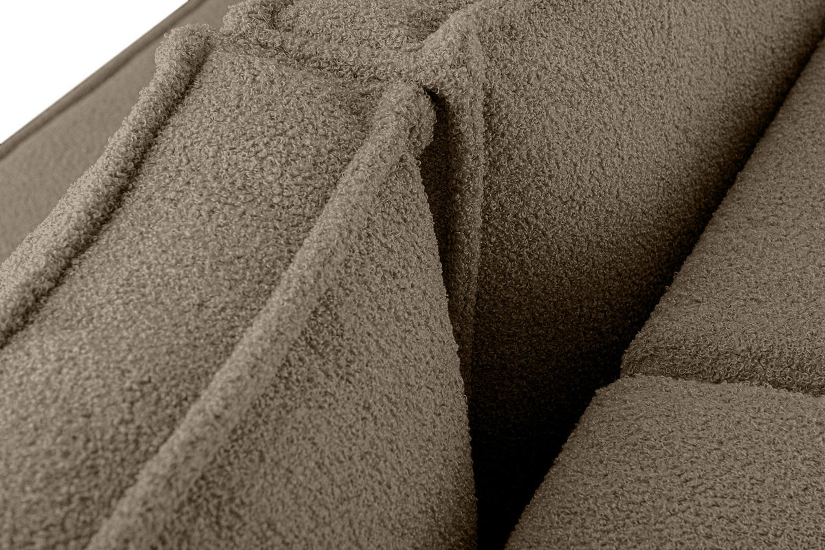 ECKSOFA-LINKS/RECHTS NAPI II mit Schlaffunktion, dunkelbeige - Beige/Braun, Textil (246/148cm) - KONSIMO®