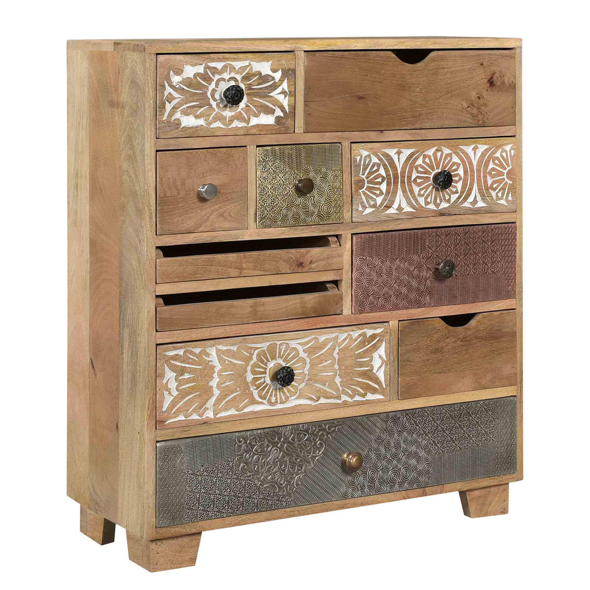 MASSIVE KOMMODE - Mango - Braun, Holz (75/85/30cm) - home24