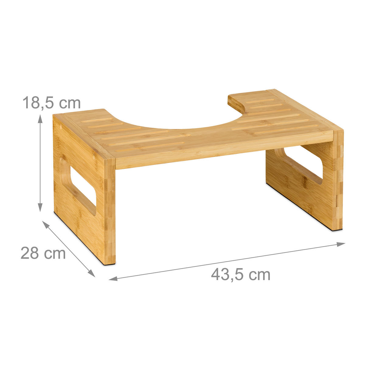 TOILETTENHOCKER - Hellbraun, Holz/Textil (43.5/18.5/28cm) - Relaxdays