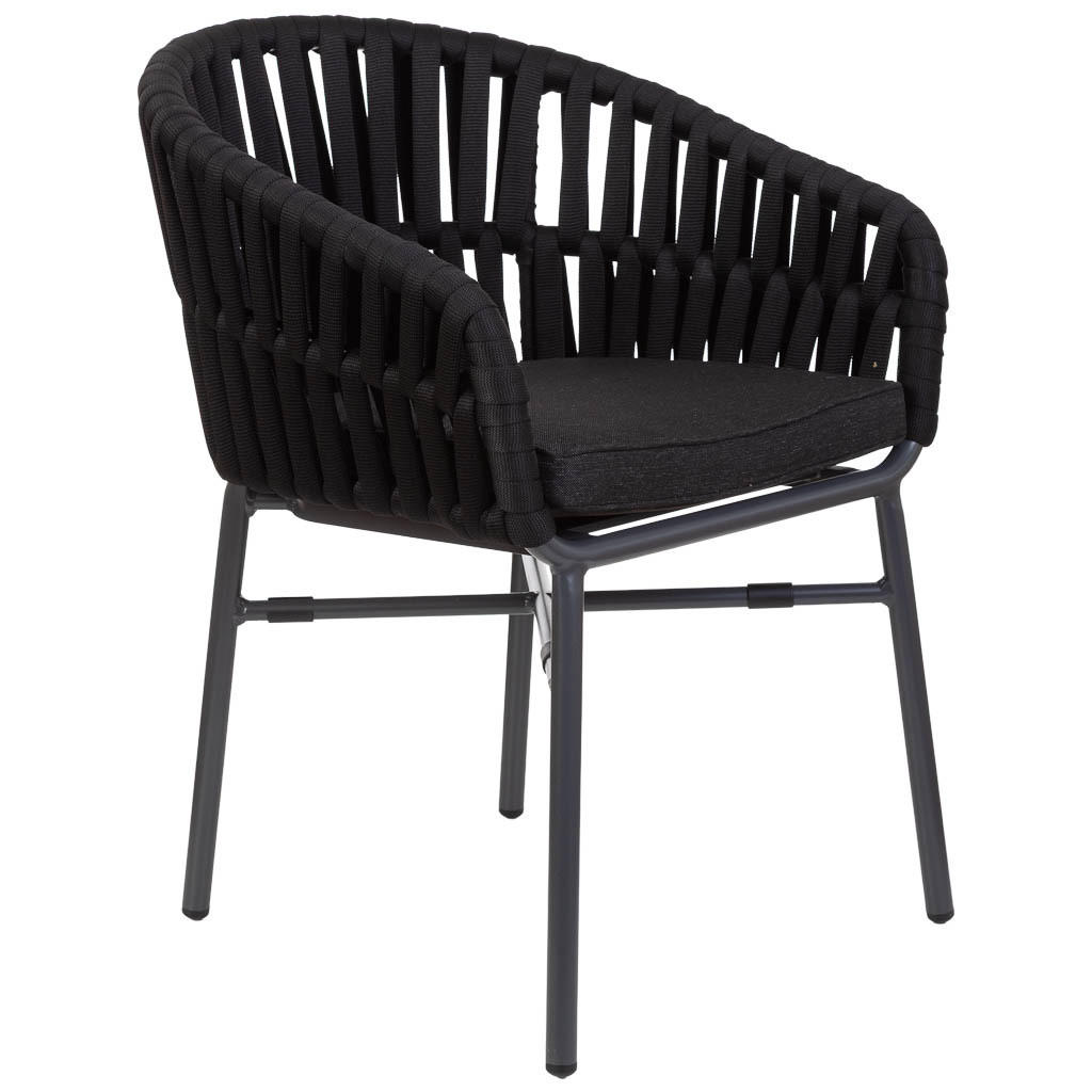 STUHL, schwarz, 58x61x77cm - Schwarz, Metall (58/77/61cm) - Wanderlust