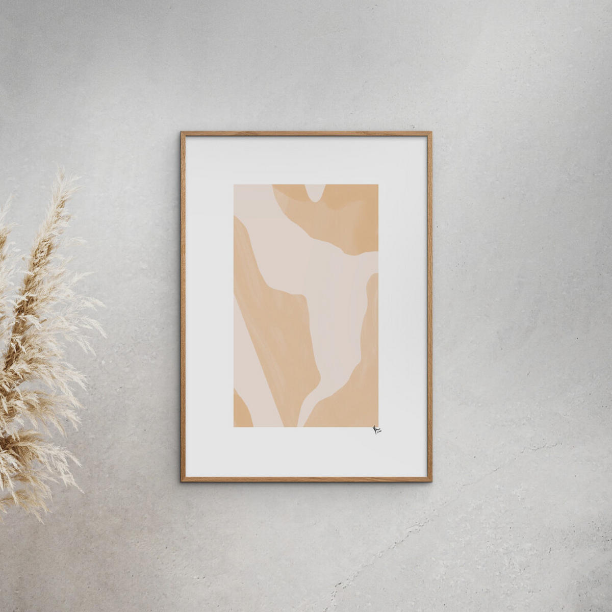 POSTER mit Rahmen N. Atelier - Le Calme - Eichefarben/Naturfarben, Holz/Papier (50/70cm) - Poster&Frame