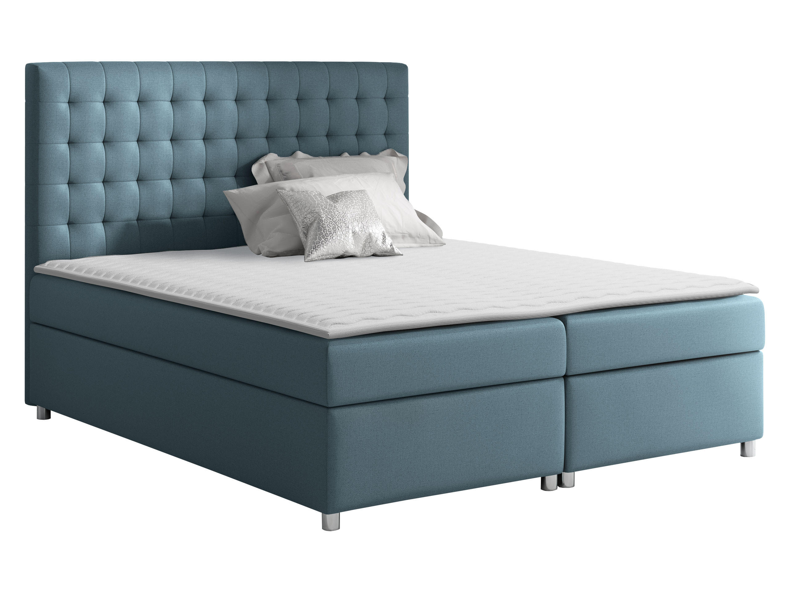 BOXBETT Asti - Hellblau, Holz (200/200cm) - MIRJAN24