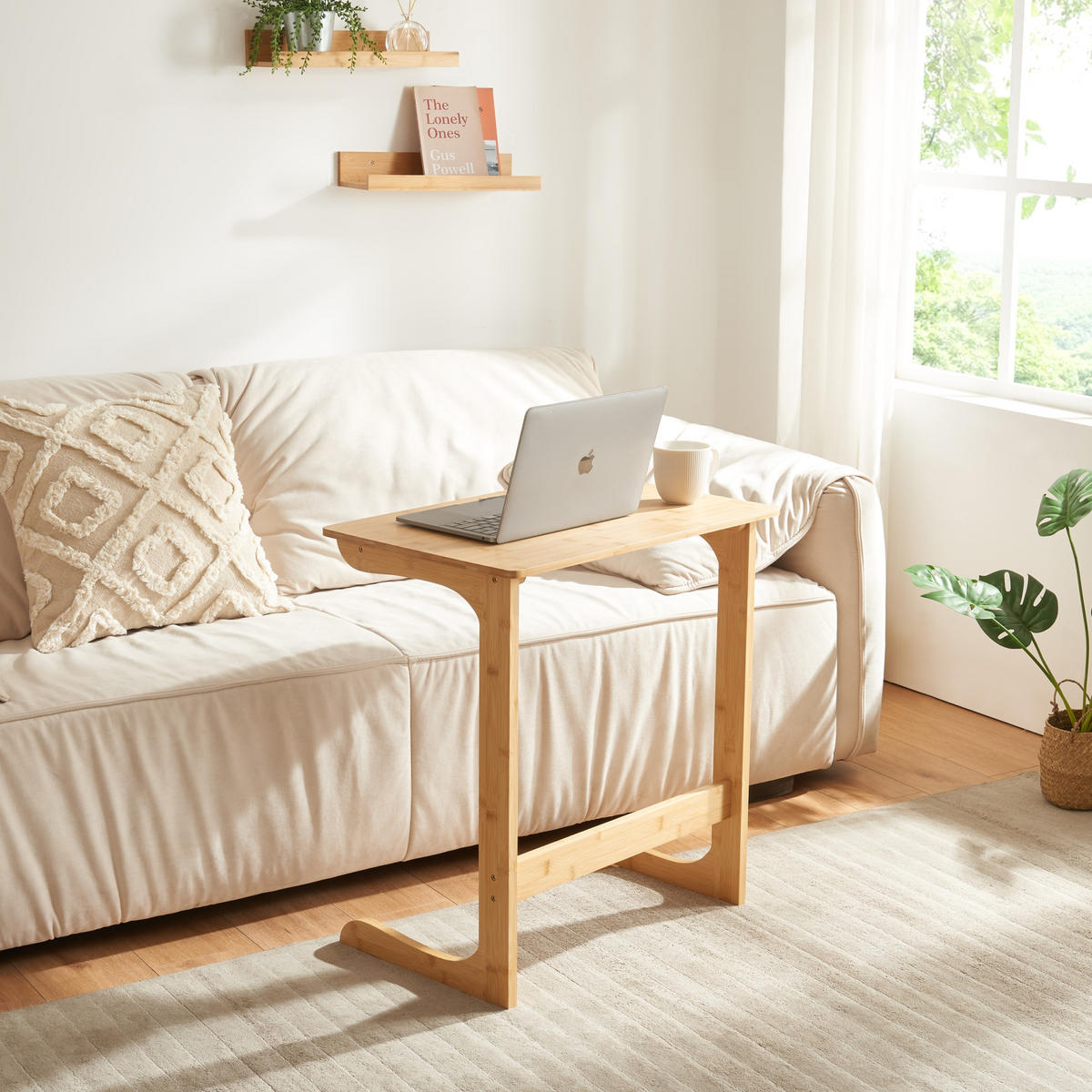 LAPTOPTISCH Hægebostad - Naturfarben, Holz (40/60/65cm) - [en.casa]