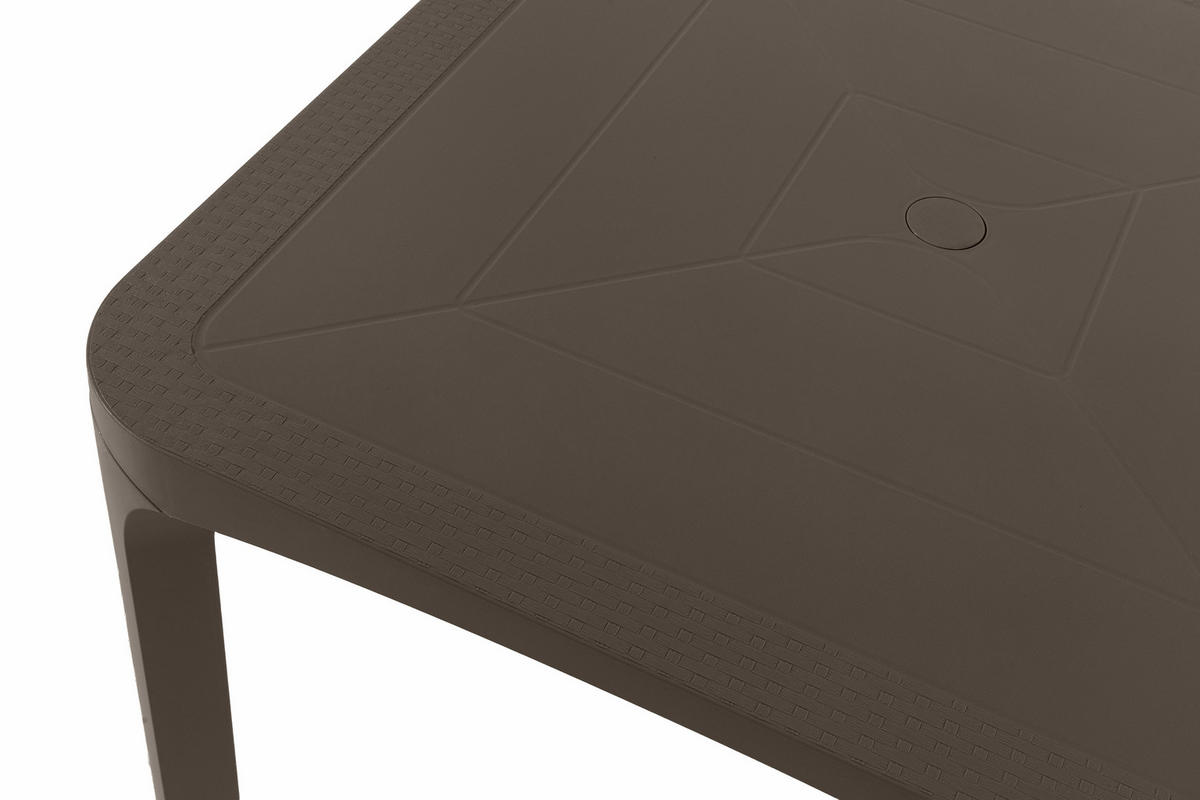 GARTENTISCH LEOPSI, Braun - Braun, Kunststoff (80/80/72cm) - KONSIMO®