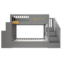 ETAGENBETT 90/200 cm Grau - Grau, Holz - Raumix