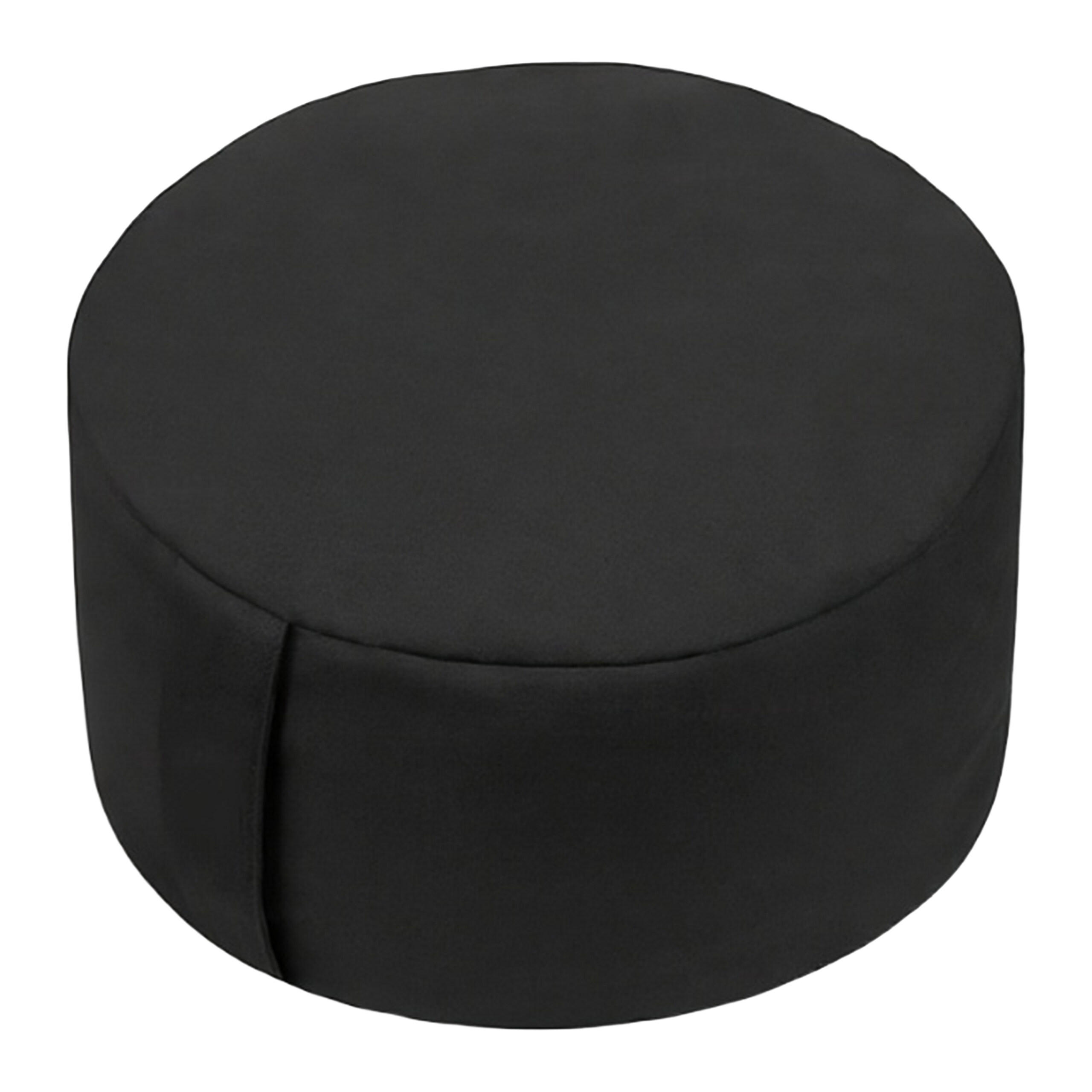 MEDITATIONSKISSEN - Schwarz, Naturmaterialen/Textil (33/33/13cm) - Relaxdays