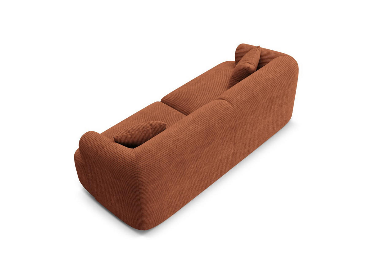 MODULARES-SOFA Campi aus Cord terrakotta 3 Sitzplätze - Terracotta, Textil (90/70/220cm) - Cosmopolitan Design